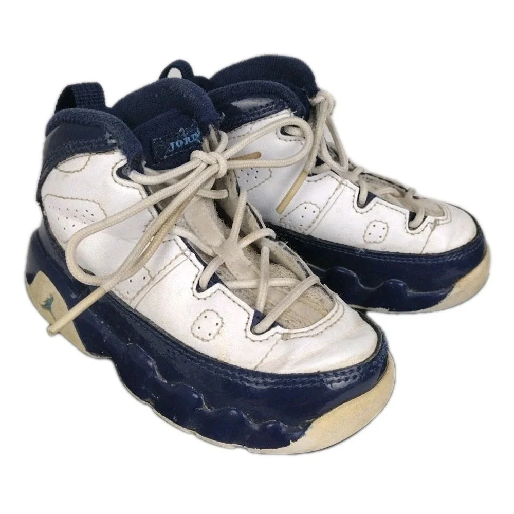 Nike Air Jordan 9 Retro 23 IX UNC Pearl Blue 401812-145 Toddler SZ 7 C Sneakers